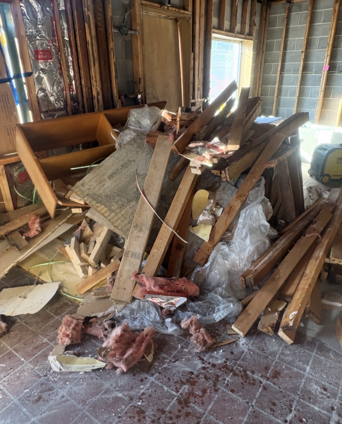 Construction debris removal